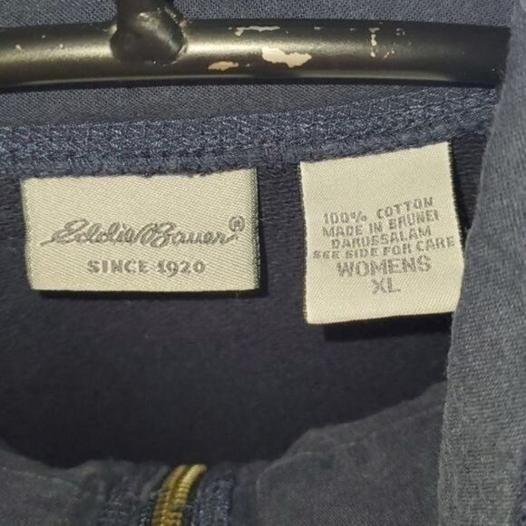 Eddie Bauer Womens 1/4 Zip Mock Neck Pullover Long Sleeve Sz XL Sweatshirt Tunic - Picture 3 of 9